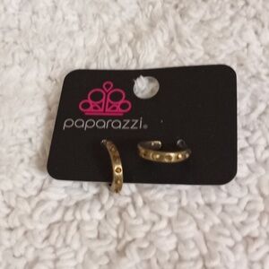 Gallant Glitz Brass Hoop Earrings